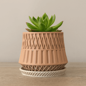 Macetero Para Interior “Textura Étnica”