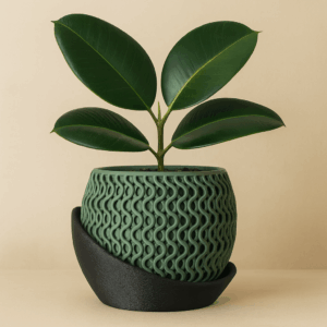 Macetero Decorativo ondulado – Para Interior