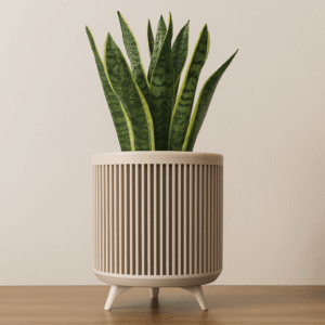 Macetero Moderno con Ranuras para Interior